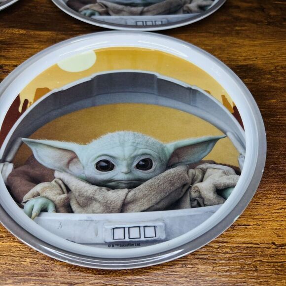 4 Star Wars  8” The Mandalorian The Child Plastic Plate Baby Yoda Zak! Designs - Picture 3 of 9